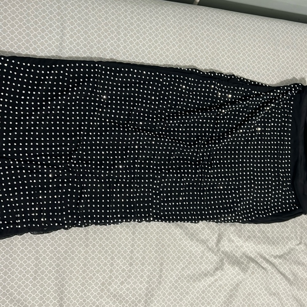 RHINESTONE MAXI SKIRT